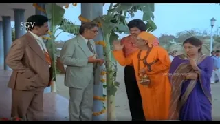 Musuri Goes To Unknown Marriage Comedy Scene | Thayiya Nudi Kannada Movie  | Pramila Joshai