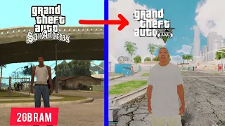 How to convert gta san andreas into gta 5 for low end pc || I remastered gta san andreas(with mods)