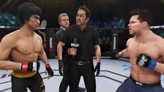 Bruce Lee vs. Mark Wahlberg (EA sports UFC 3) - CPU vs. CPU - Crazy UFC 👊🤪