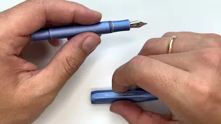Перьевая карманная ручка Kaweco ALSport (Aluminium Sport) Stonewashed Blue