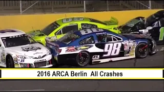 All ARCA Crashes from the 2016 Berlin 200