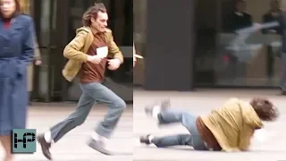 Joaquin Phoenix Falls Hard While Filming 'Joker' in NYC