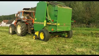 John Deere 580 Baling and SAME Explorer 70