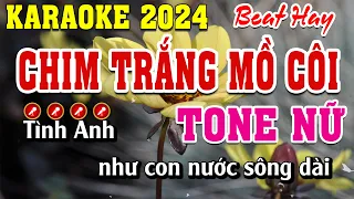 Chim Trắng Mồ Côi Karaoke Tone Nữ | Đình Long Karaoke