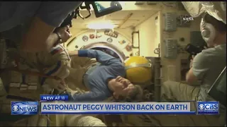 NASA astronaut back on Earth after record-setting space flight