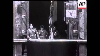 Il Duce Addresses Fascists 'amp;#174; 200,000 On Fascist Birthday