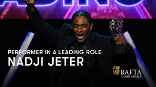 Nadji Jeter wins Performer in a Leading Role for Miles Morales | BAFTA Games Awards 2024