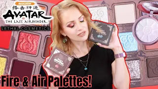 NEW Lethal Cosmetics x AVATAR The Last Airbender  Air and Fire Palettes Tutorial Part 1