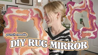 How to make a dreamy RUG MIRROR | Making the psychedelic mirror of my dreams | Aesthetic TikTok Rug