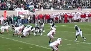 Mark Dell touchdown catch MSU 10-2-2010