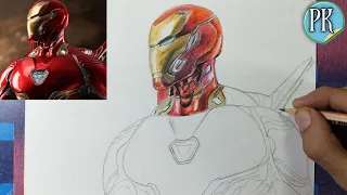 How to draw Ironman (Mark L) suit  || Complete outline and coloring