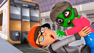 Scary Teacher 3D - Zombie Train - Tani Turned into a Zombie - Love Story Animation