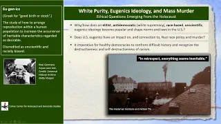 Racism, Eugenics & Antisemitism: Connections between Jim Crow and the Nuremberg Race Laws