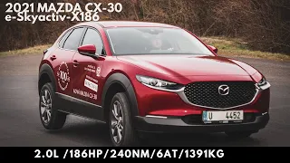 2021 e-Skyactiv-X186 Mazda CX-30 / Acceleration / Fuel consumption /
