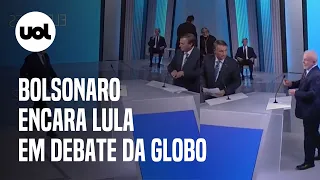 Bolsonaro e Lula ficam frente a frente em debate da Globo antes de direito de resposta