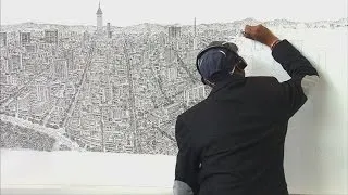 Artist Stephen Wiltshire draws Mexico City from memory