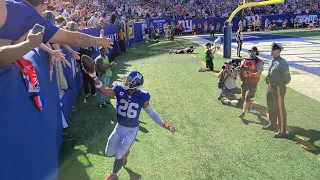 Saquon Barkley 1st touchdown of the 2021 NFL season! Falcons at Giants 2021 at MetLife Stadium