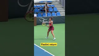 Jasmine Paolini returns Lucia Bronzetti’s first serve in Monastir quarter-final #shorts #tennis2023
