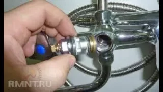 Замена картриджа  переключателя,  гусак -  душ. /  Replacement cartridge switch, gander   shower.