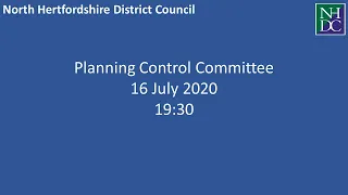 Meeting:  Planning Control Committee - 16 July 2020