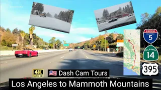 Weekend Drive from Los Angeles to Mammoth Mountains Ski Resort -4K