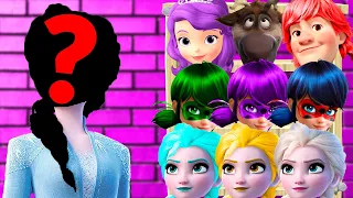 Frozen 2 Elsa Wrong Hair color Disney Princess | Wrong heads fun | 잘못된 머리 퍼즐
