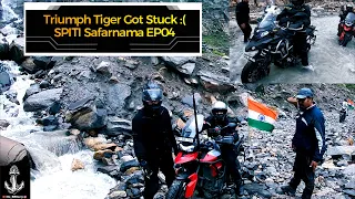 Triumph Tiger 850 Got Stuck🤨- Lahaul to Spiti | Ft. 2022 Benelli TRK 502 | Spiti Safarnama EP04 #V73