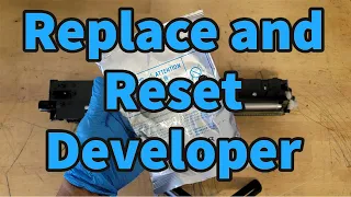 How to Refill and Reset Black Developing Unit on Konica MFP #konica #konicaminolta #copier