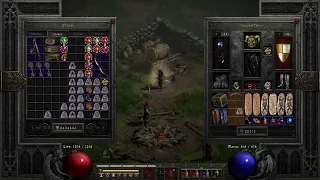 Diablo 2 Resurrected INFINITY runeword recipe onto a Eth Thresher