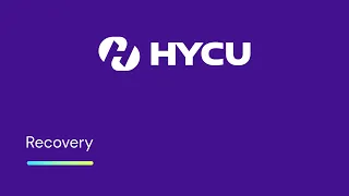 HYCU for Enterprise Clouds - Recovery