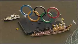 Raw Video: Olympic Torch Heads Down the Thames