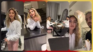 سنابات عائلة بيوتي - جلال يطبخلهم لحم وشيرين تساعده وشيرو داخل عرض بينهم😋😂🔥