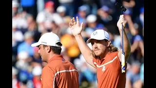 Full Replay | Tiger Woods & Patrick Reed v. Francesco Molinari & Tommy Fleetwood | 2018 Ryder Cup