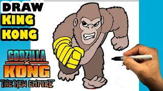 How to Draw KING KONG Running | Godzilla x Kong: New Empire