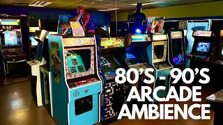 80’s 90’s Arcade Relaxing Experience with Ambient Background Noise Sounds