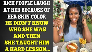 Rich Man Mocks Her Because Of Her Color. He Didn't Know Who She Was & She Taught Him A Bitter Lesson