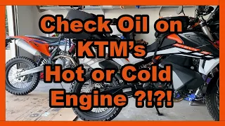 How to check engine oil on ktm?