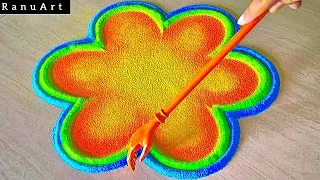 Easy Rangoli Design✨Simple Rangoli Design✨Innovative Rangoli✨Traditional Rangoli Art✨RanuArt