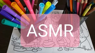 ASMR - Раскрашиваем персонажей мультфильма "Гравити Фолз" - жвачка,шёпот