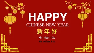 ฝึกร้องเพลงสวัสดีปีใหม่จีน Happy Chinese New Year [Thaisub]  新年好 (มีเนื้อร้อง) [pinyin sub]
