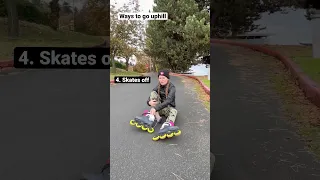 HOW TO GO UP A HILL ON INLINE SKATES!!!! 🐰 #tutorial #rollerblade #skating