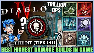 Diablo 4 - New Top 5 Best HIGHEST DAMAGE Season 4 Necromancer Builds! (Pit Best Build Guide & More)