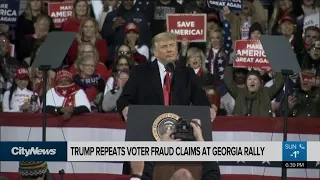 Trump repeats voter fraud claims at Georgia rally