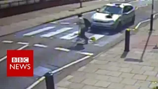 CCTV captures zebra crossing hit and run - BBC News