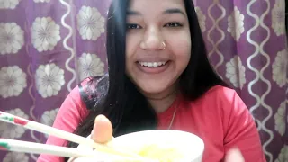 Eating with Chopsticks for the first time / Trick to hold it/ Meri  Maggi
