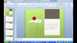 How To... Add Music to a Presentation in PowerPoint 2010