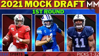 Mock Draft: 1st Round 2021 NFL Mock Draft | Justin Fields, Zack Wilson & Trey Lance Landing Spots