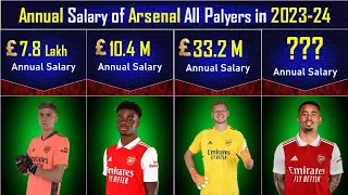Annual salary of Arsenal All Football ⚽ Players in 2023-24 Season