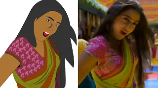 Chaka chak video song drawing meme || Atarngi re || Sara Ali khan || Dhanush || funny drawing ||