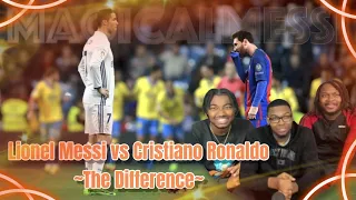 AMERICANS FIRST EVER REACTION TO Lionel Messi vs Cristiano Ronaldo - The Difference - HD